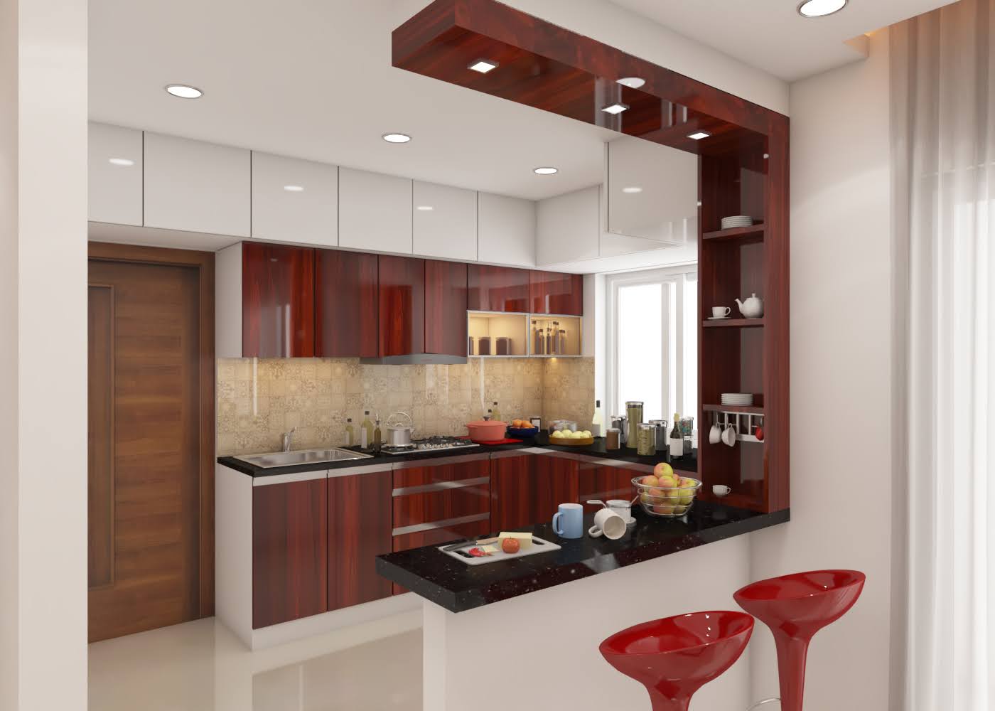 Modular Kitchen & Pooja Mandir
